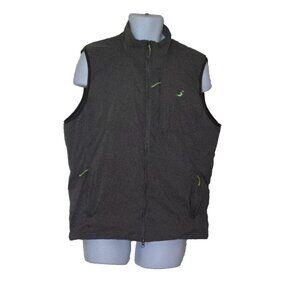 Peter Millar Crown Sport Golf Synthetic Puffer Vest Full Zip gray size L